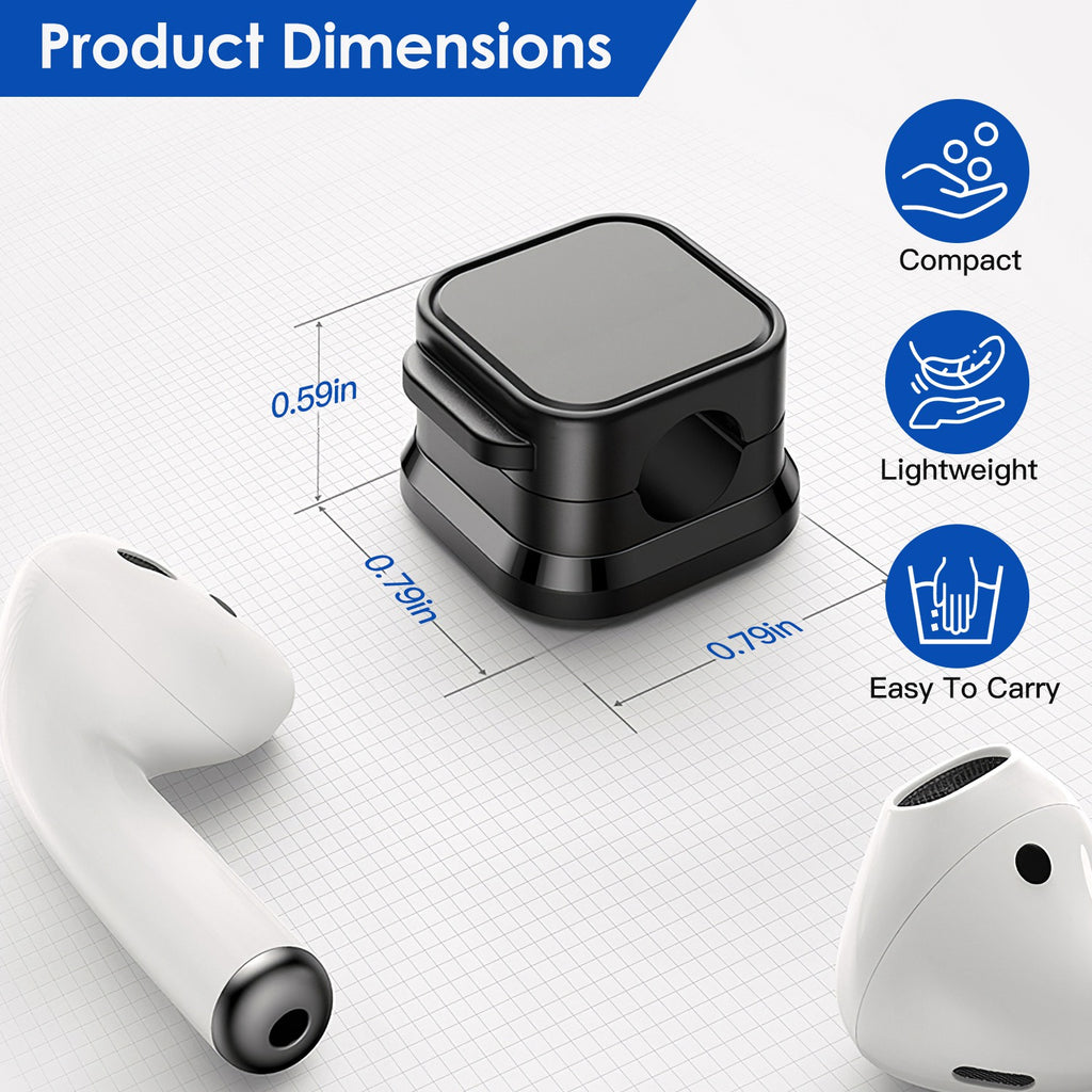 Magnetic Cable Organizer Clips 6-Pack For Daily Desk Setup