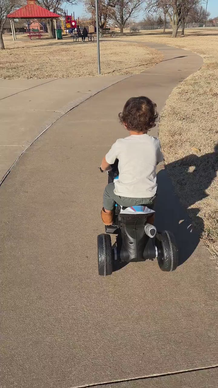 6V Kids Ride-On Electric Motorcycle with LED Lights, Music and Bubble Feature
